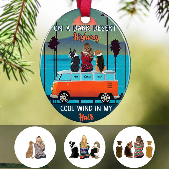 Personalized  Beach Girl Loves Dogs   Ornament OB281 65O60 1