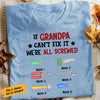 Personalized Dad Grandpa T Shirt MY143 30O58 1