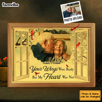 Personalized Memorial Your Wings Were Ready But My Heart Was Not Picture Frame Light Box 31491 thumb 1