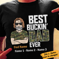 Personalized Best Bucking Dad Ever T Shirt MR201 73O34 thumb 1