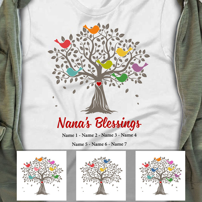 Personalized Grandma Blessing Tree T Shirt MR112 73O53 1
