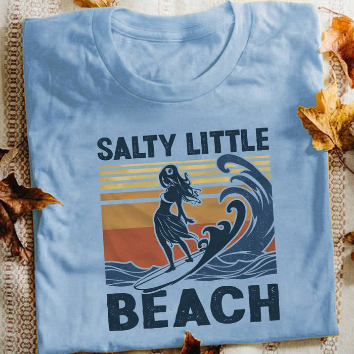 Surfing Salty Little Beach White T Shirt JN132 85O53 1