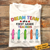Personalized Teacher Crayon Dream Team T Shirt JN284 30O58 thumb 1