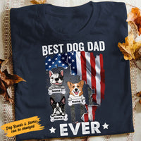Personalized Dog Dad Flag T Shirt JN45 95O58 thumb 1