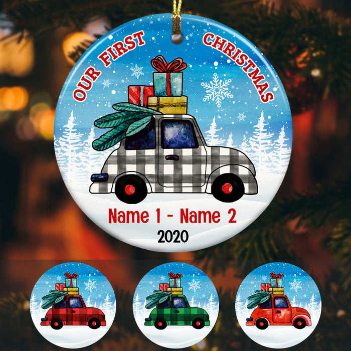 Personalized Bug Car Our First Christmas  Ornament OB141 67O53 1