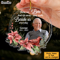 Personalized Gift For Loss Dad Memorial Those We Love Don't Go Away Custom Photo Ornament 30191 thumb 1