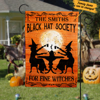 Personalized Witch Black Hat Society Halloween Flag JL204 85O36 thumb 1