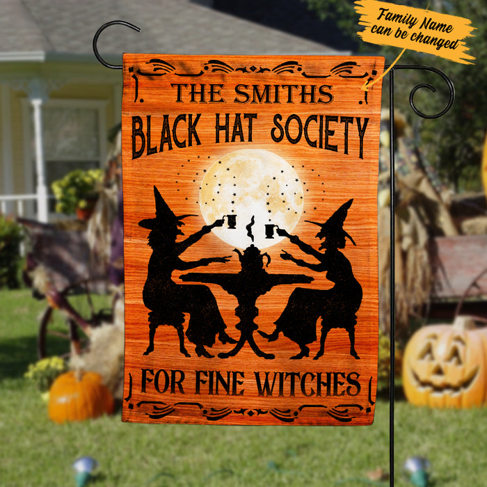 Personalized Witch Black Hat Society Halloween Flag JL204 85O36 1
