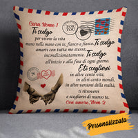 Personalized Italian Coppia I Choose You Couple Pillow AP137 65O34 (Insert Included) thumb 1