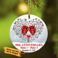 Personalized Anniversary Owl Ornament SB231 65O36 thumb 1