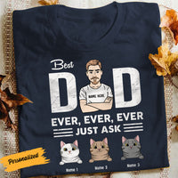 Personalized Cat Dad Grandpa T Shirt MY302 26O58 thumb 1