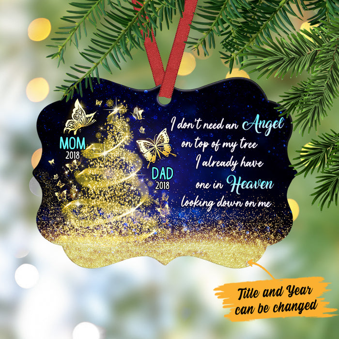 Personalized Memorial Butterflies Angel Benelux Ornament NB122 65O36 1