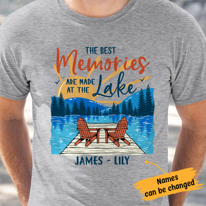 Personalized Lake Husband & Wife White T Shirt JL13 95O65 1