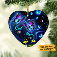 Personalized Memorial Butterfly Heart Ornament NB122 26O36 thumb 1