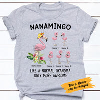 Personalized Mom Grandma Flamingo T Shirt JN114 26O58 thumb 1