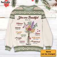 Personalized Inspirational Gift For Daughter You Are Beautiful Ugly Sweater 30031 thumb 1