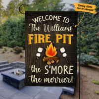 Personalized Fire Pit Patio Gardening Garden Flag JL34 85O34 thumb 1