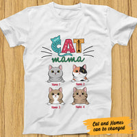 Personalized Cat Mama T Shirt FB191 67O60 thumb 1