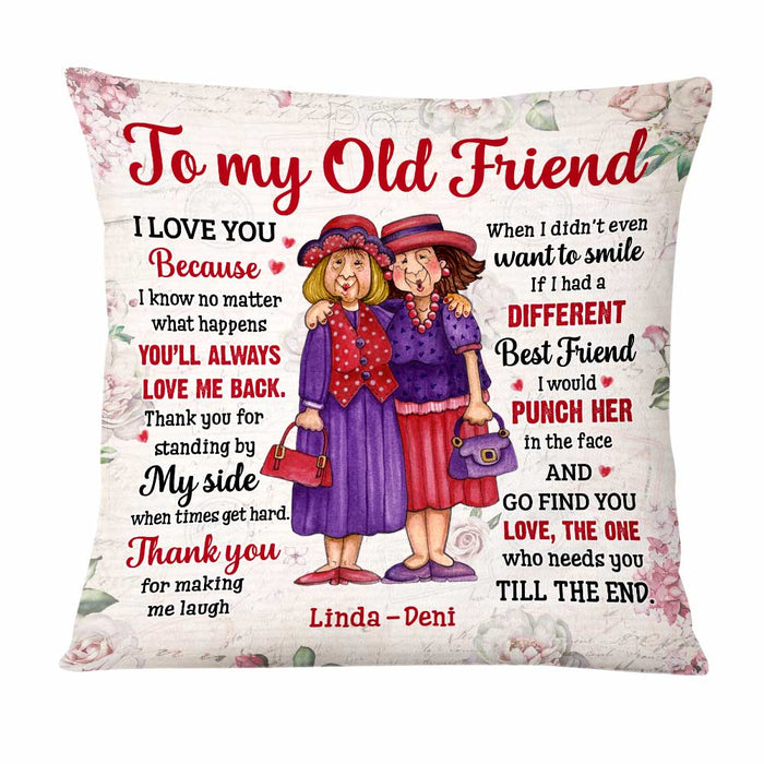 Personalized Thank You For All To My Friend Vintage Floral Pillow OB252 58O47 1