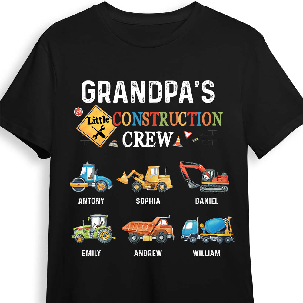 Personalized Gift For Grandpa's Construction Crew Shirt Hoodie Sweatshirt 31885 Primary Mockup