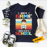 Personalized Born To Game Back To School Kid T Shirt JL26 95O57 thumb 1