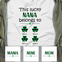 Personalized Lucky Grandma Nana Irish St Patrick's Day T Shirt JR221 81O53 thumb 1