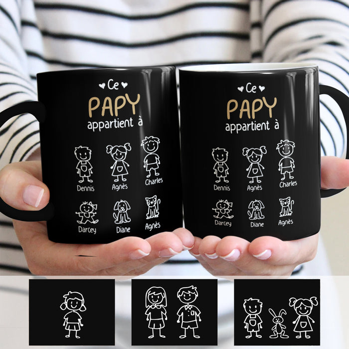 Personalized Papy Mamie French Grandma Grandpa Belongs Mug AP913 30O57 1