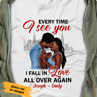 Personalized I Fall In Love Again BWA Couple T Shirt AG271 29O47 thumb 1