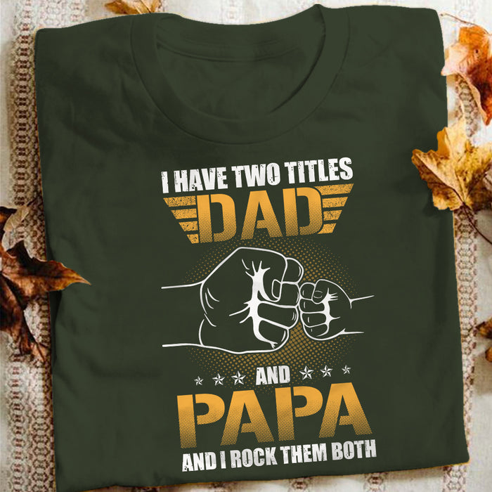 Dad And Papa Title T Shirt  DB211 81O36 1