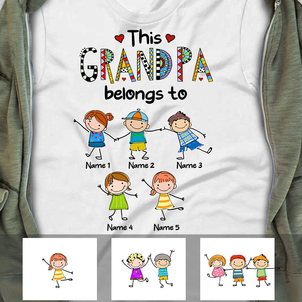 Personalized Grandpa Belongs To T Shirt FB223 81O34