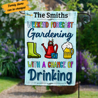 Personalized Weekend Forecast Garden Gardening Flag AG192 28O53 thumb 1