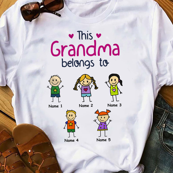 Personalized Grandma Belongs T Shirt JR231 81O58 1