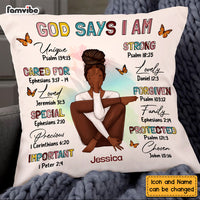 Personalized Gift For Daughter God Says I Am Bible Verses Pillow DB281 32O58 thumb 1