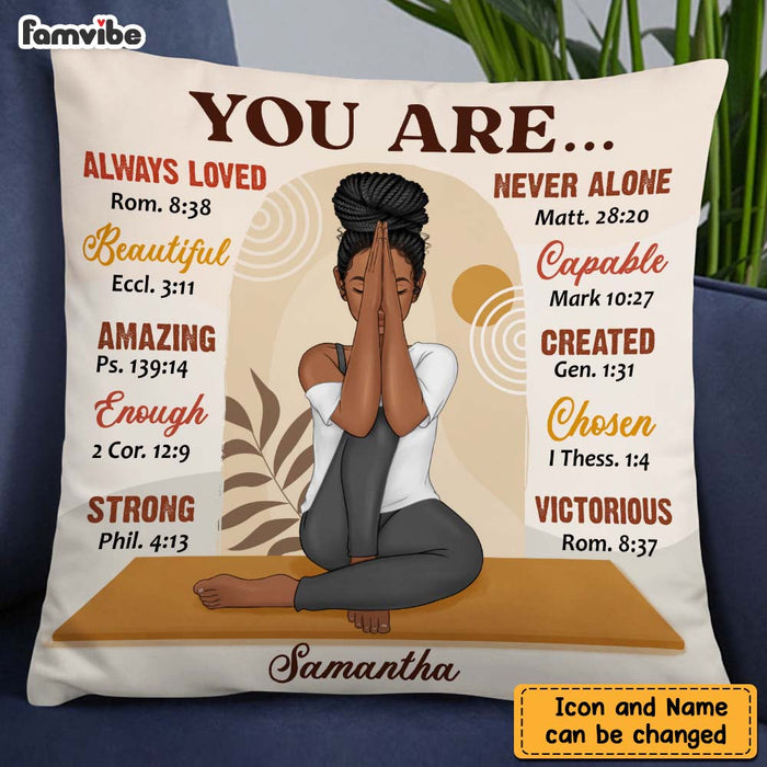 Personalized Daughter Yoga Girl You Are Beautiful Pillow DB292 58O47 1