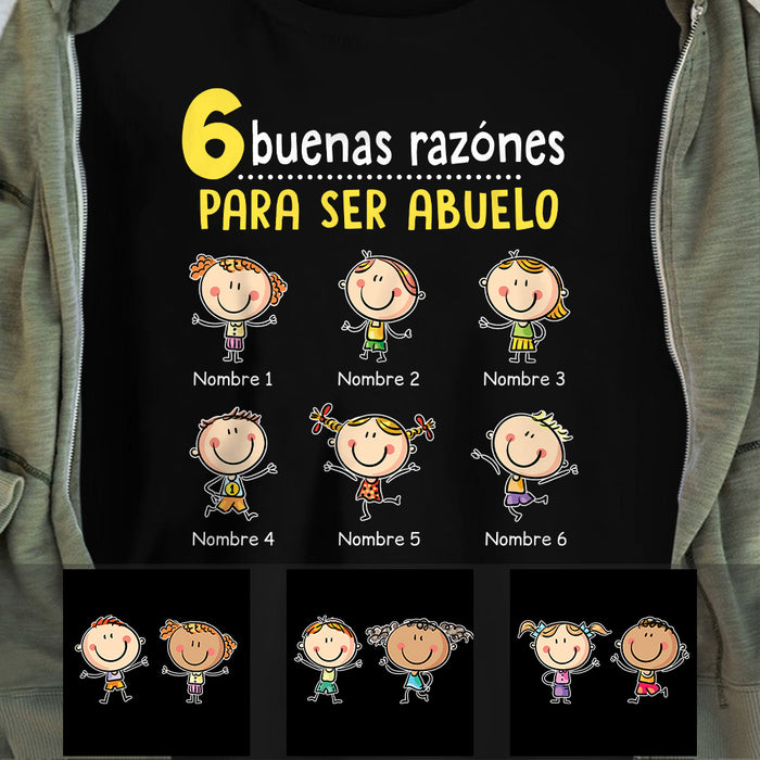 Personalized Grandpa Abuelo Papá Spanish T Shirt AP283 73O53 1