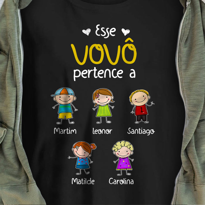 Personalized Grandma Portuguese Vovó T Shirt AP62 81O34 1