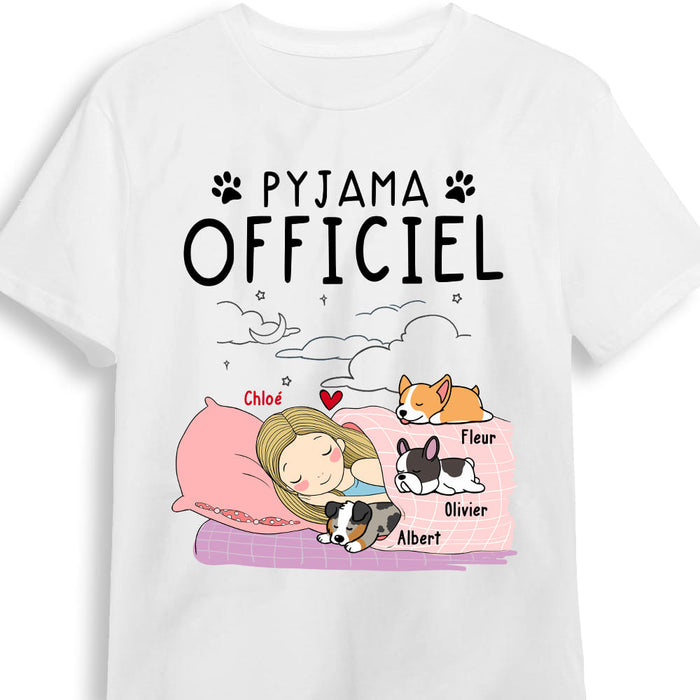 Personalized Gift For Dog Mom French Pyjama Officiel Shirt - Hoodie - Sweatshirt 30446 1