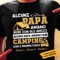 Personalized Dad Camping  Papà Nonno Italian T Shirt AP1411 30O58 thumb 1
