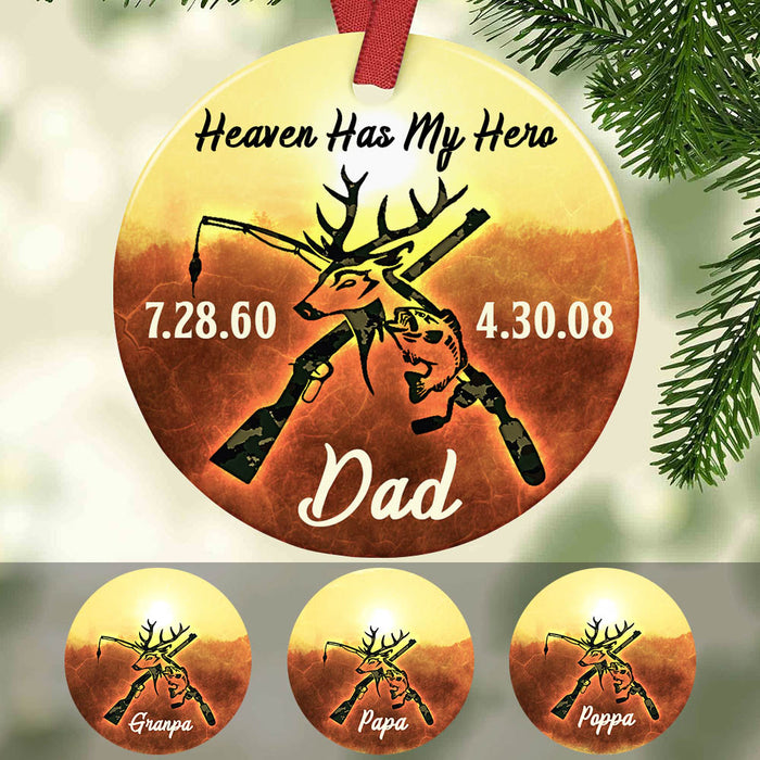 Personalized Haven Has My Hero Dad Memorial  Ornament OB53 67O60 1