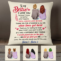 Personalized To My Bestie Pillow FB51 67O53 (Insert Included) thumb 1