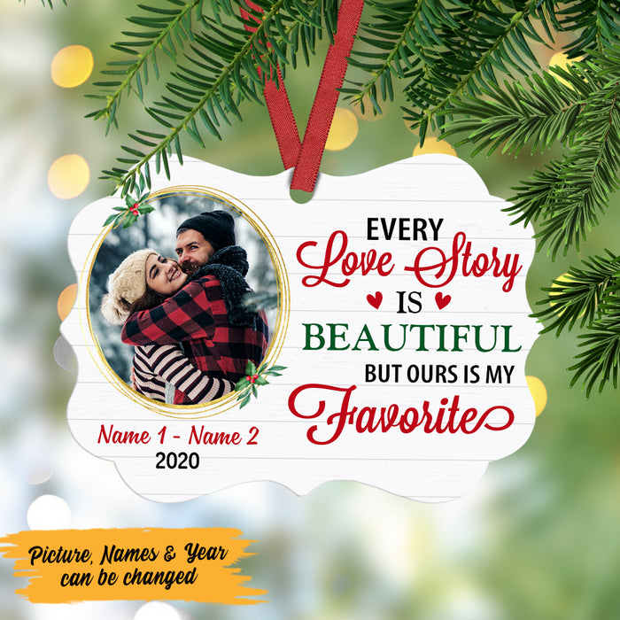 Personalized Couple Picture Best Love Story MDF Benelux Ornament NB102 81O47 1