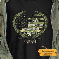 Personalized Female Veteran T Shirt JN43 95O65 thumb 1