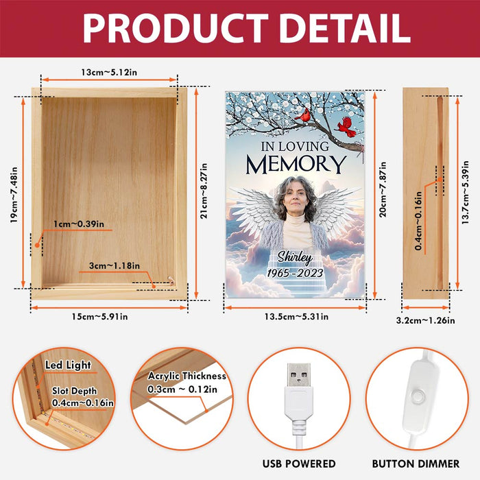 Personalized Memorial Upload Photo In Loving Memory Picture Frame Light Box 31544 1