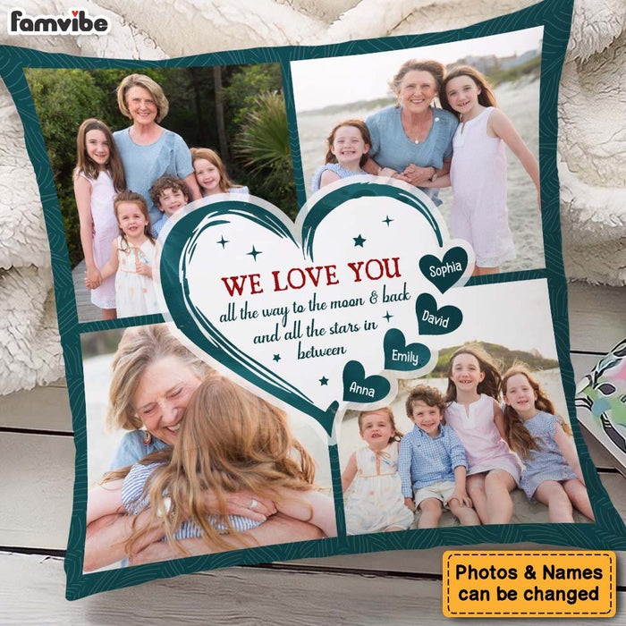 Personalized Gift For Grandma We Love You Upload Photo Pillow 30674 1