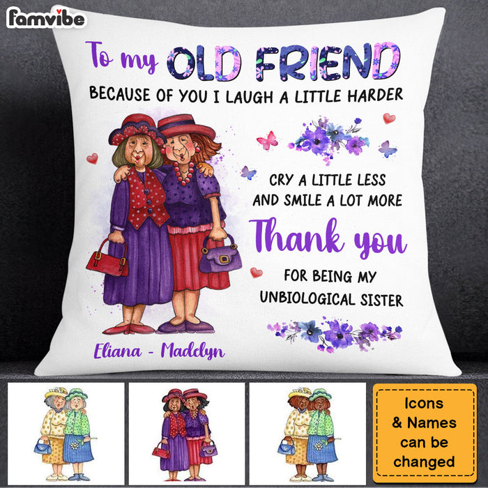 Personalized Gift For Friends My Unbiological Sister Pillow 30521 1