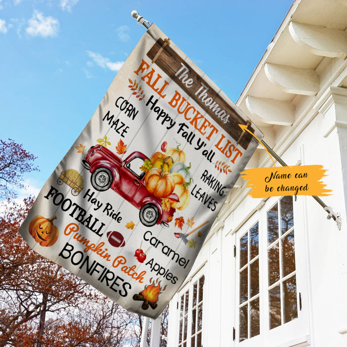Personalized Fall Pumpkin Happy Fall Flag AG221 28O47 1