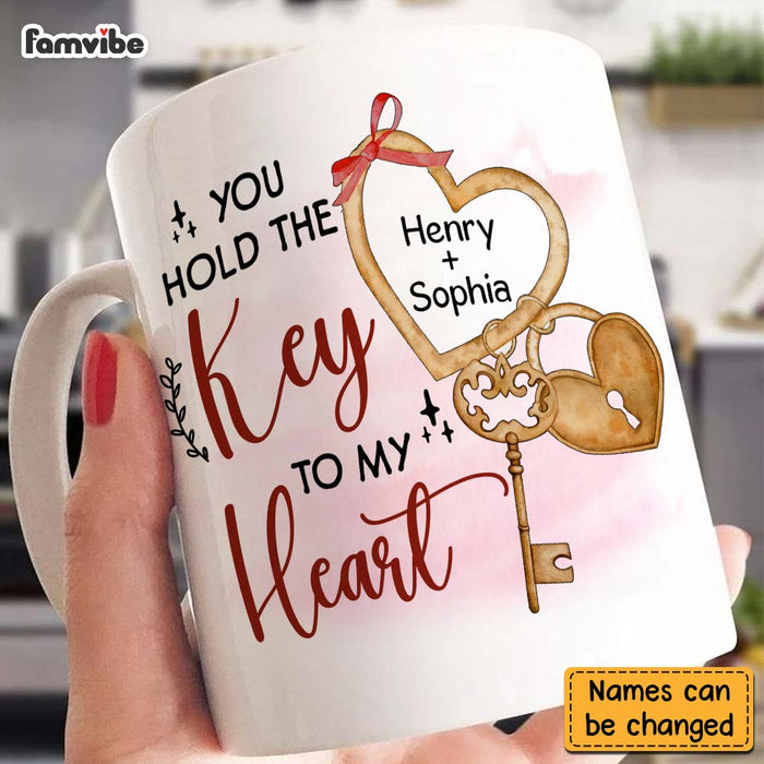 Personalized Couple You Hold The Key To My Heart Mug 31074 1