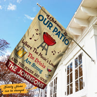 Personalized Welcome To Partio Backyard Gardening Flag AG73 73O47 thumb 1