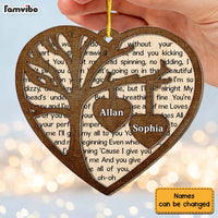 Personalized Gift For Couple Tree Heart 2 Layered Wood Ornament 30142 thumb 1