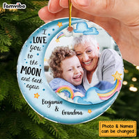 Personalized Gift For Grandson Love You To The Moon And Back Circle Ornament 30592 thumb 1
